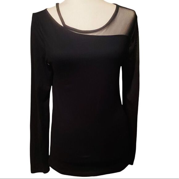 Fabletics Black Cut Out Shirt Size Small - Picture 1 of 12
